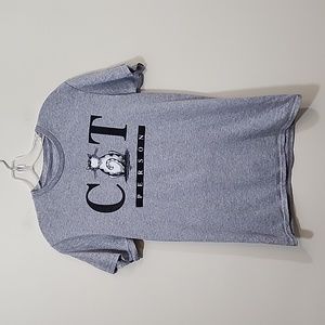 Cat person heathered gray short sleeve graphic t-shirt woman's size small